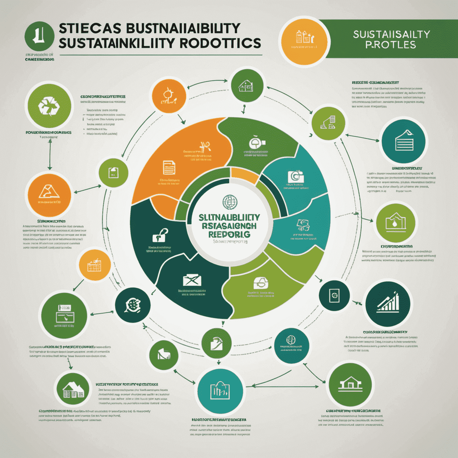 A infographic showing the steps in sustainability reporting process